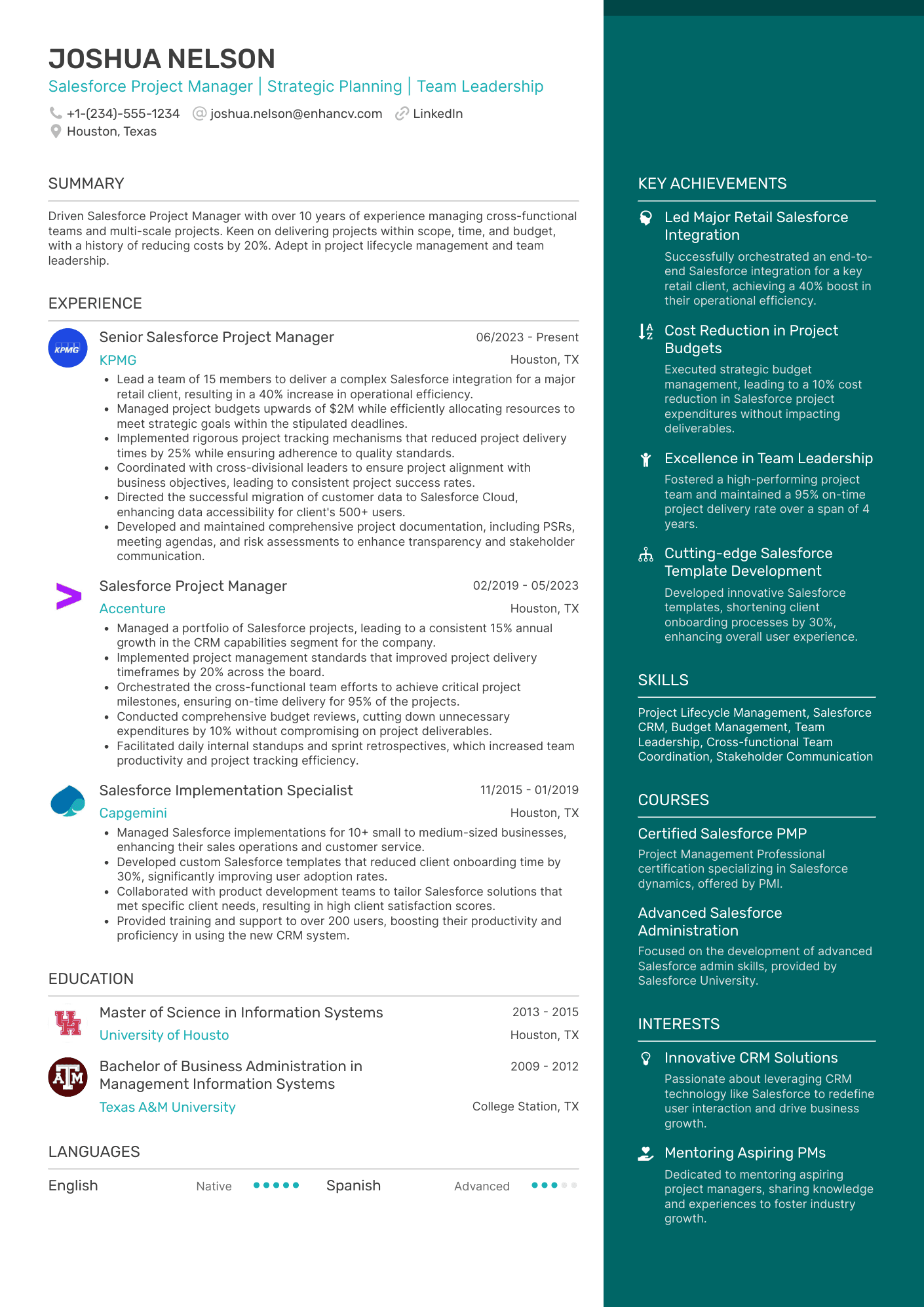 Tech CV template
