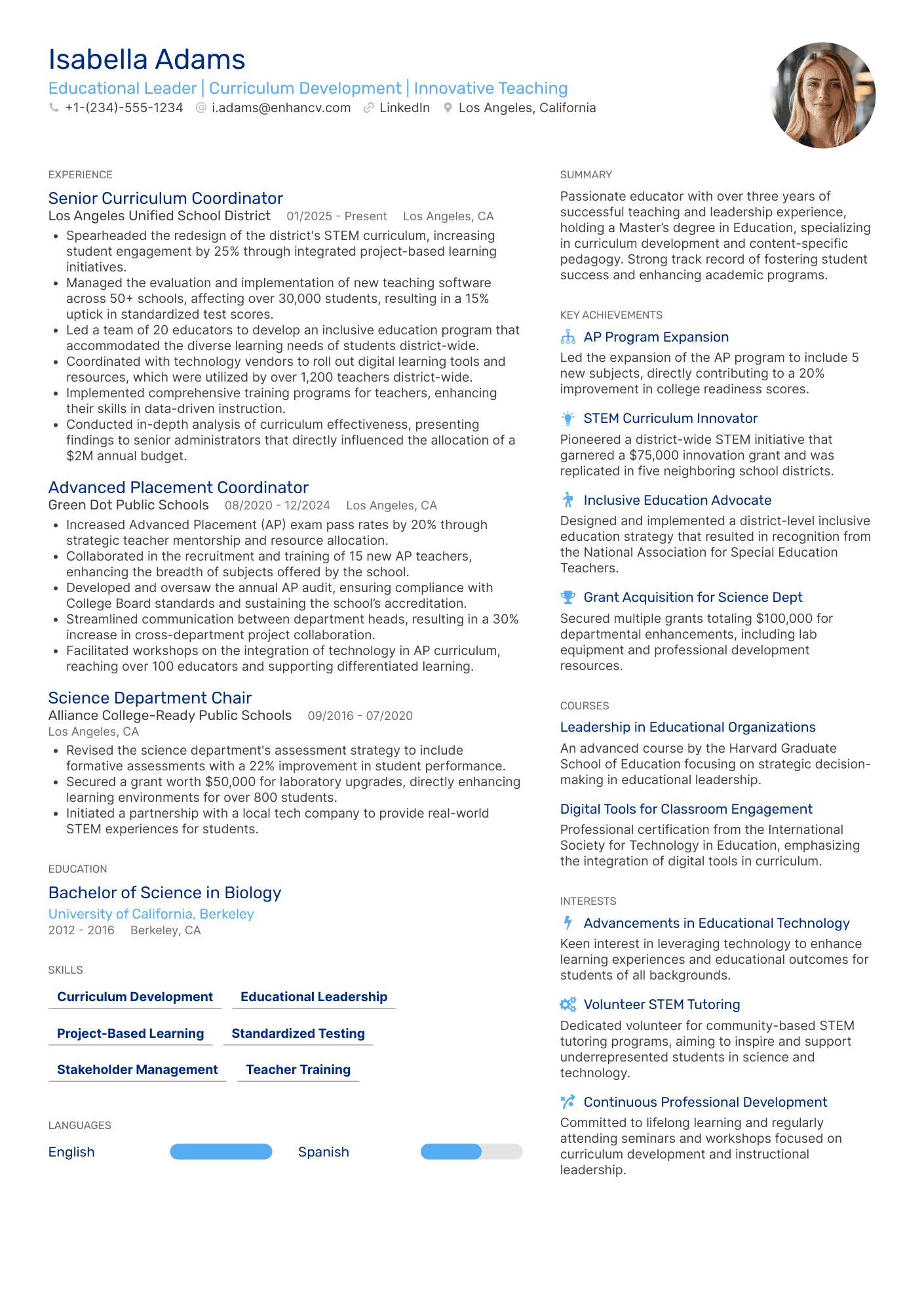 Arabic Modern CV template