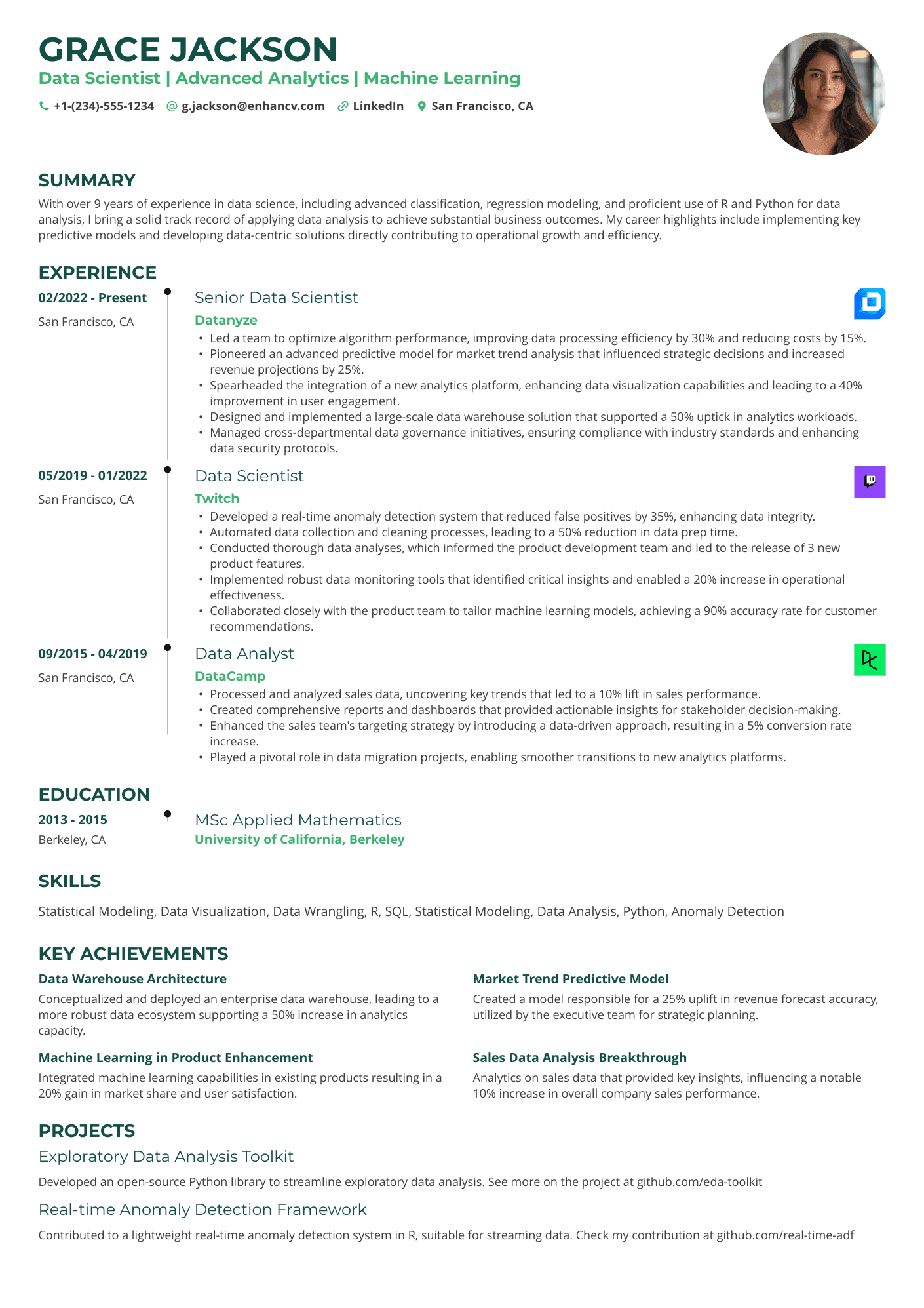 Two Column CV template
