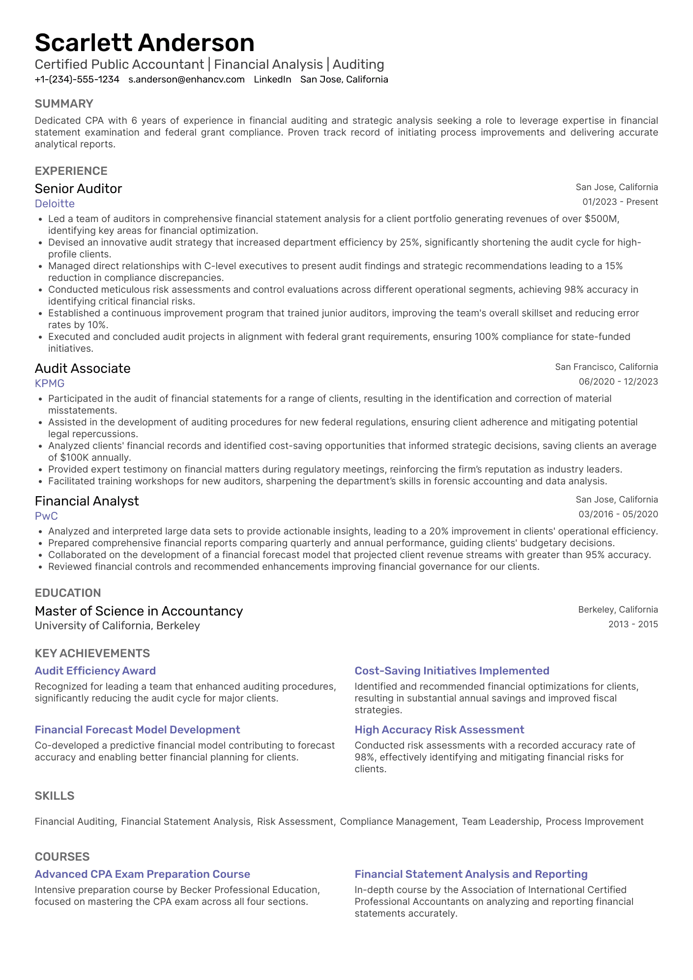 CV template preview