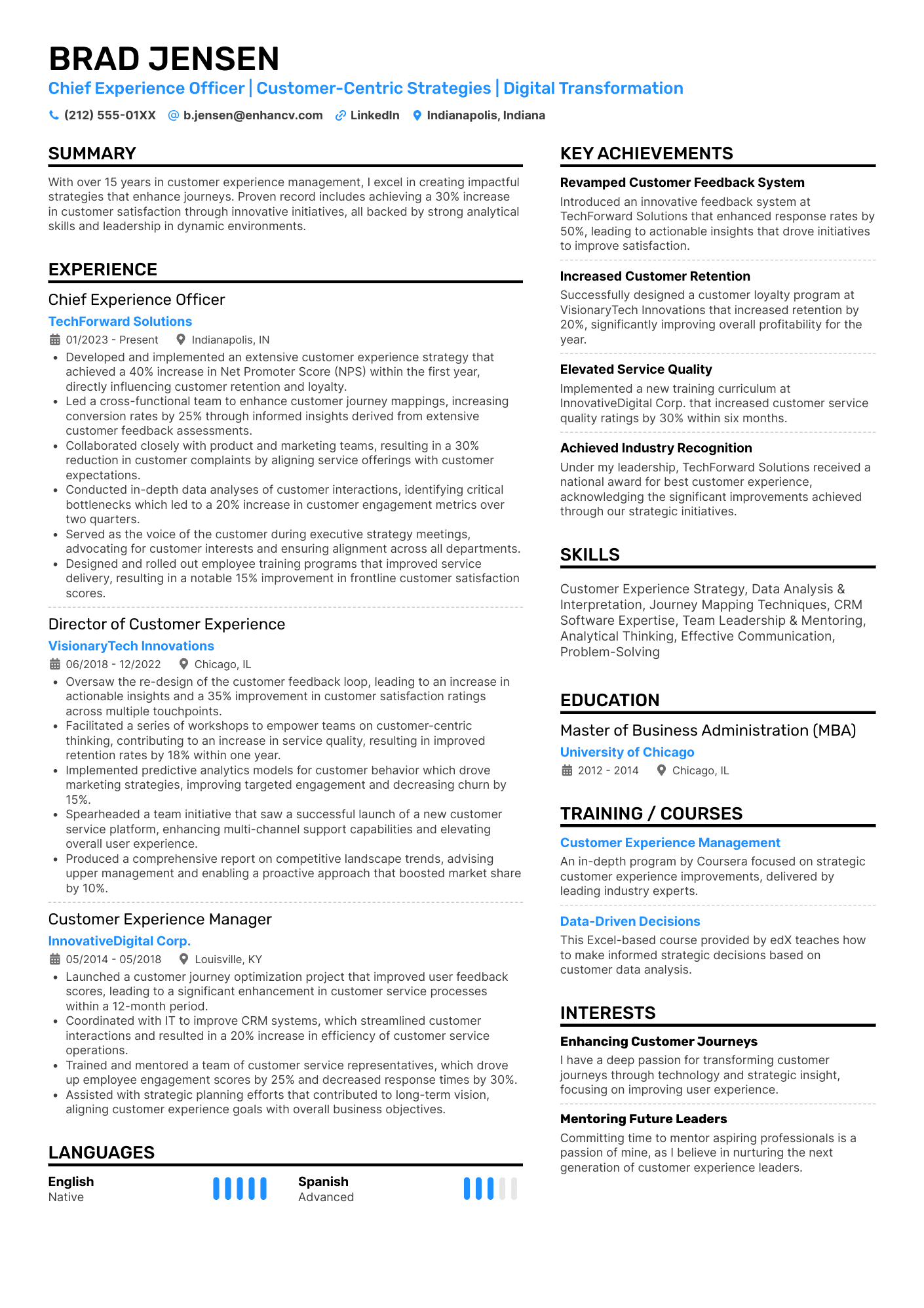 Bold CV template
