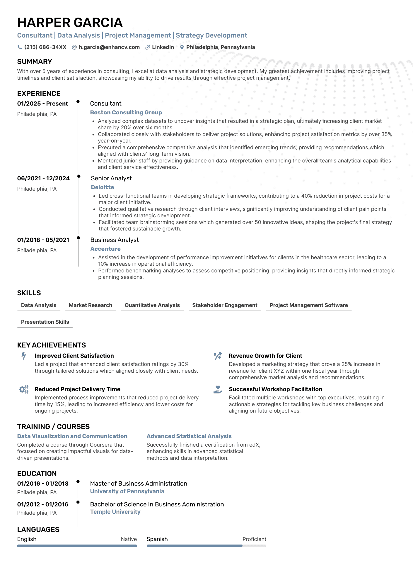 CV template preview