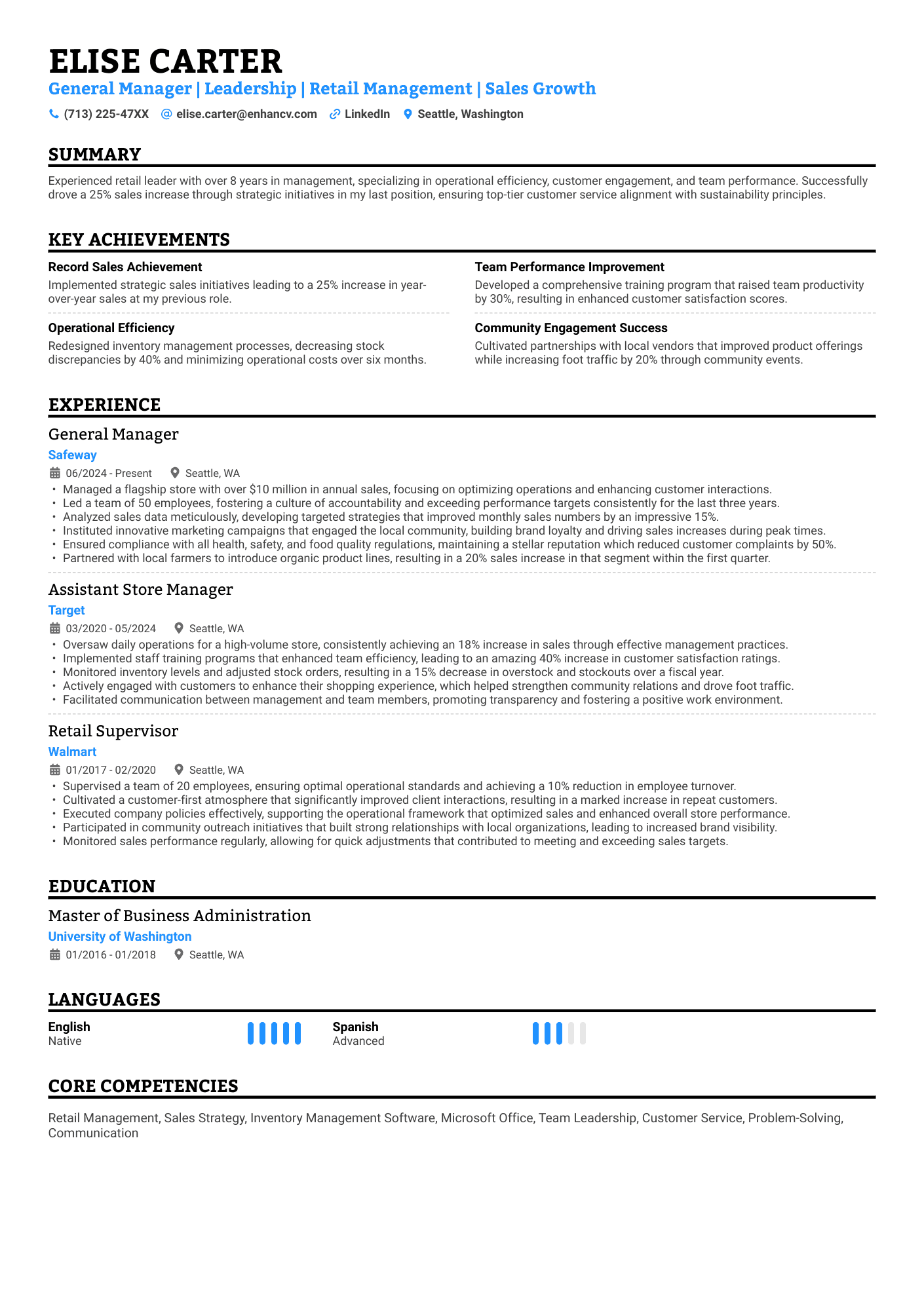 Minimalist Pro CV template